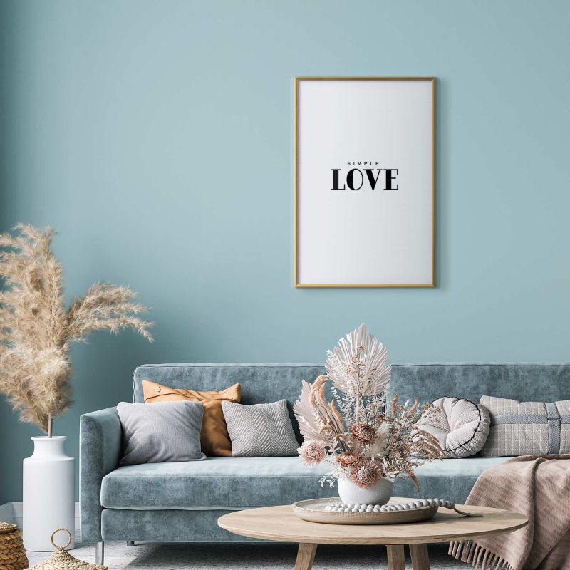 Plakat Artgeist Simple Love 60x90 cm z ramą złotą 1 szt
