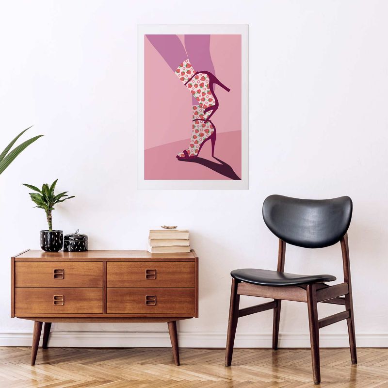 Plakat Artgeist Skarpetki w truskawki 21x30 cm bez ramy 1 szt