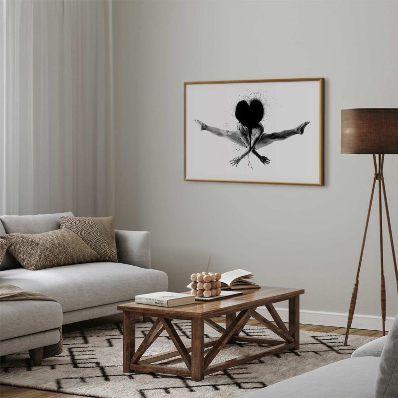 Plakat Artgeist Skok 60x40 cm z ramą złotą 1 szt