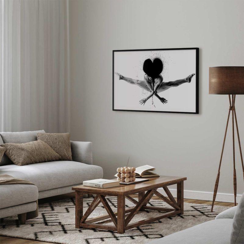 Plakat Artgeist Skok 90x60 cm z ramą czarną 1 szt