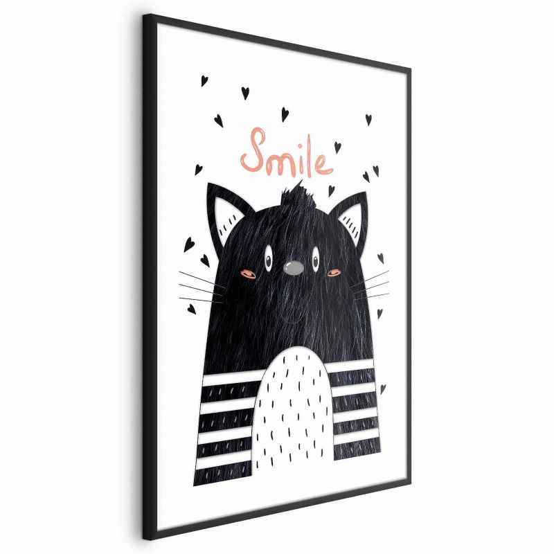 Plakat Artgeist Smile 21x30 cm z ramą czarną 1 szt