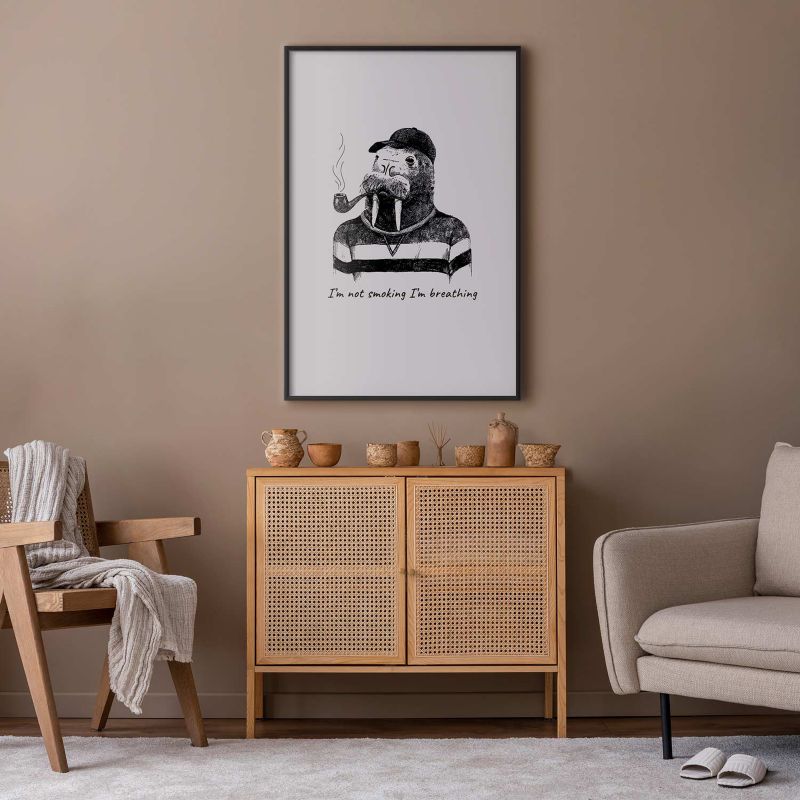 Plakat Artgeist Smoking 21x30 cm z ramą czarną 1 szt