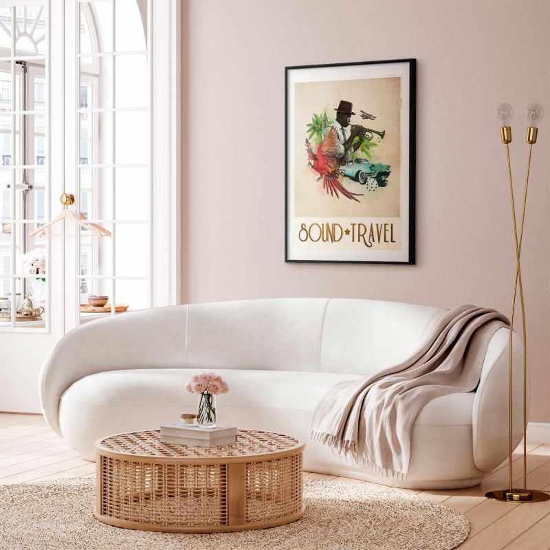 Plakat Artgeist Sound Travel 29,7x42 cm z ramą czarną 1 szt