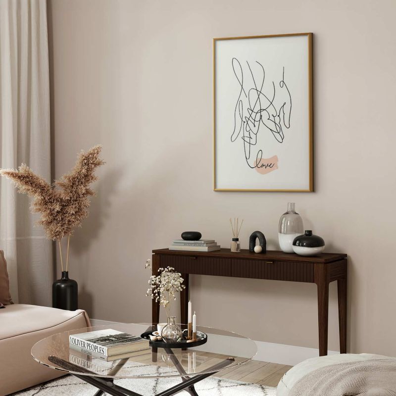 Plakat Artgeist Splątane uczucie 40x60 cm z ramą złotą 1 szt