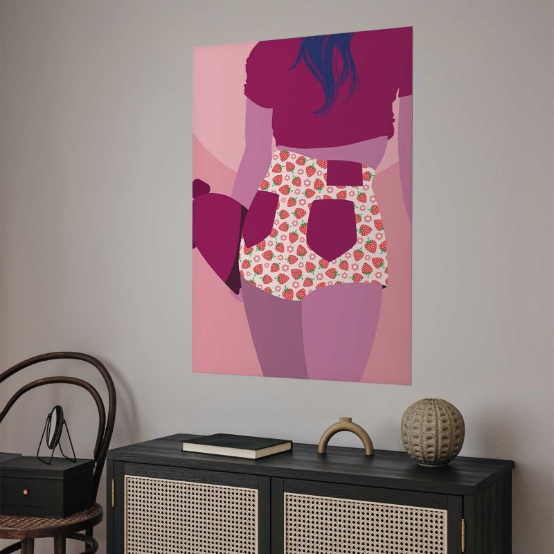 Plakat Artgeist Spodenki w truskawki 21x30 cm bez ramy 1 szt
