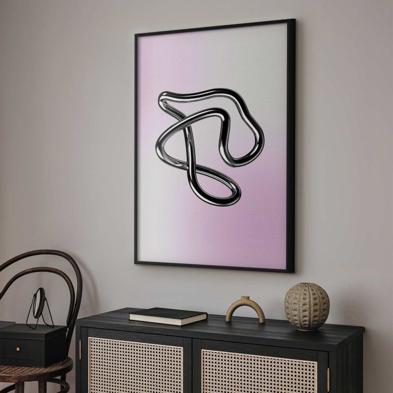 Plakat Artgeist Srebrne Zawiłości 21x30 cm z ramą czarną 1 szt