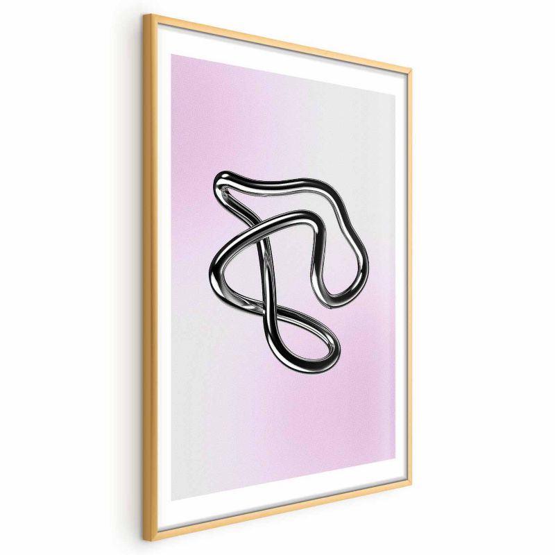 Plakat Artgeist Srebrne Zawiłości 40x60 cm z ramą złotą 1 szt