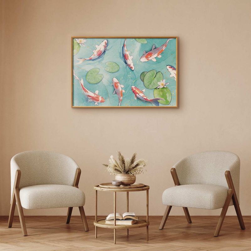 Plakat Artgeist Staw w Japonii 30x21 cm z ramą złotą 1 szt