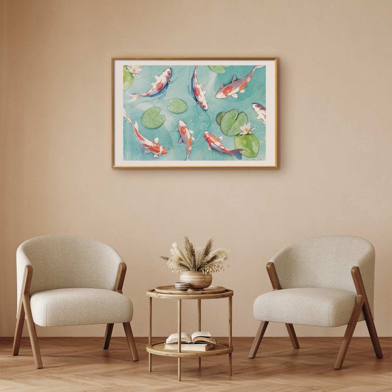 Plakat Artgeist Staw w Japonii 60x40 cm z ramą złotą 1 szt