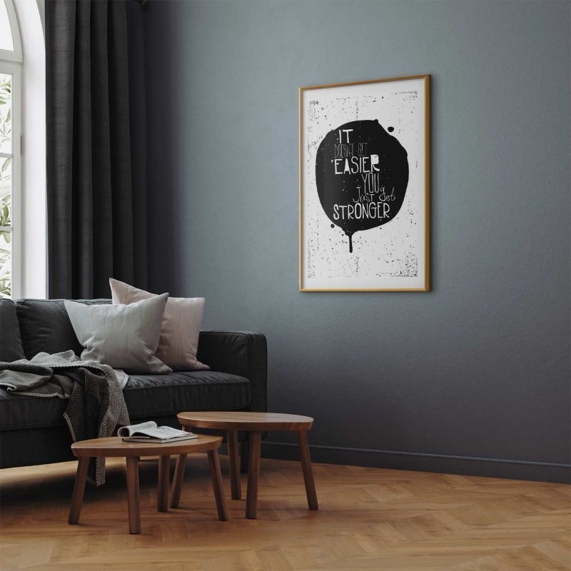 Plakat Artgeist Stronger 21x30 cm z ramą złotą 1 szt