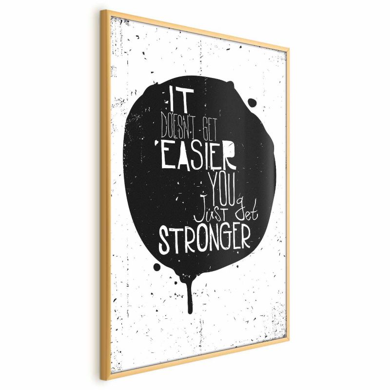 Plakat Artgeist Stronger 60x90 cm z ramą złotą 1 szt
