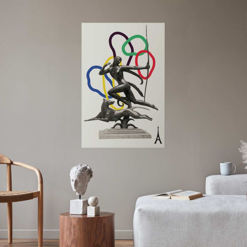 Plakat Artgeist Strzelająca kobieta 60x90 cm bez ramy 1 szt