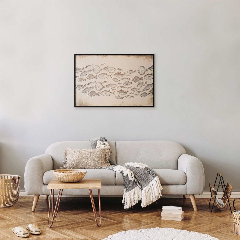 Plakat Artgeist Subtelne rybki 60x40 cm z ramą czarną 1 szt