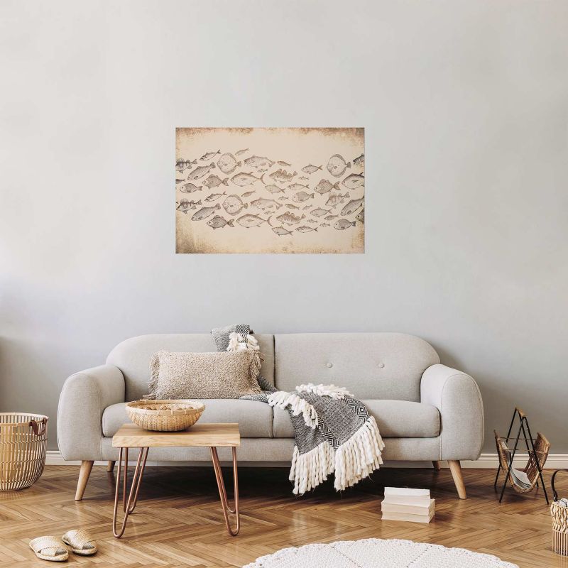 Plakat Artgeist Subtelne rybki 90x60 cm bez ramy 1 szt