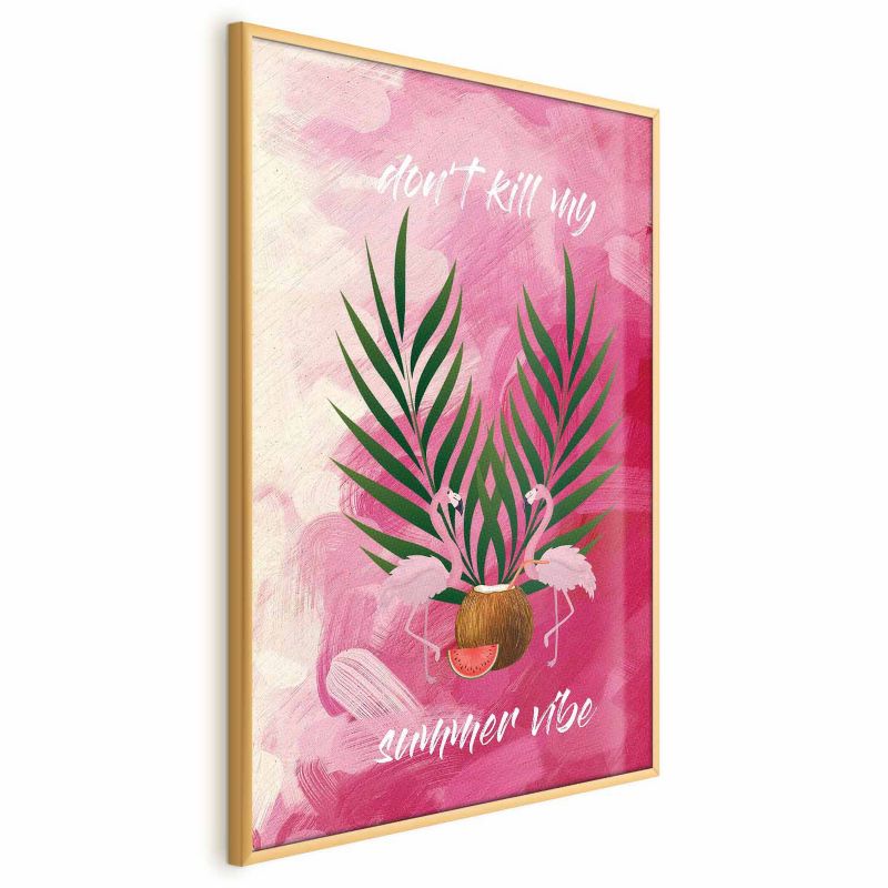 Plakat Artgeist Summer Vibe 21x30 cm z ramą złotą 1 szt