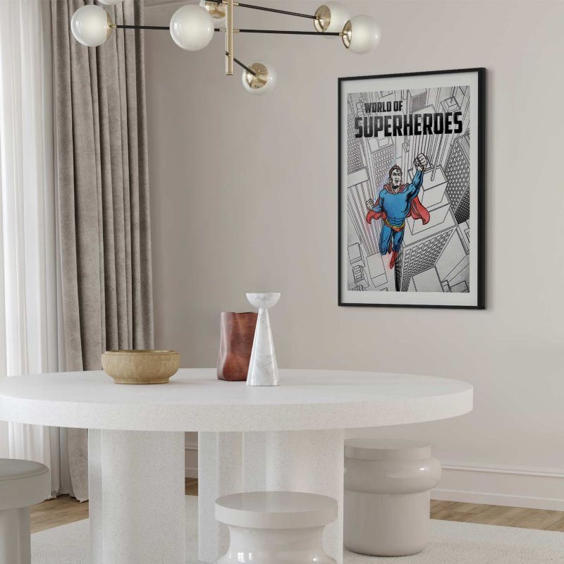 Plakat Artgeist Superheroes 29,7x42 cm z ramą czarną 1 szt