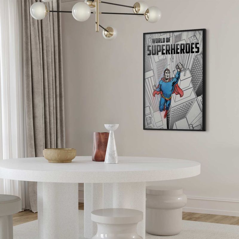 Plakat Artgeist Superheroes 40x60 cm z ramą czarną 1 szt