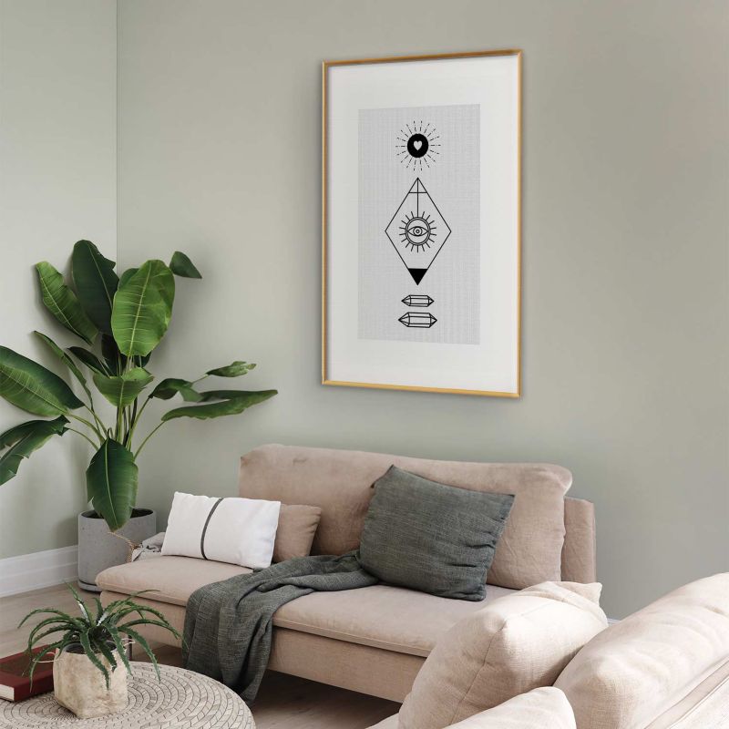 Plakat Artgeist Symbole 29,7x42 cm z ramą złotą 1 szt
