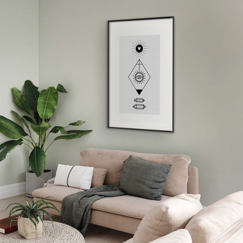 Plakat Artgeist Symbole 60x90 cm z ramą czarną 1 szt