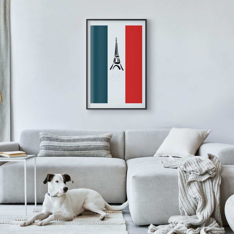 Plakat Artgeist Symbole Francji 60x90 cm z ramą czarną 1 szt