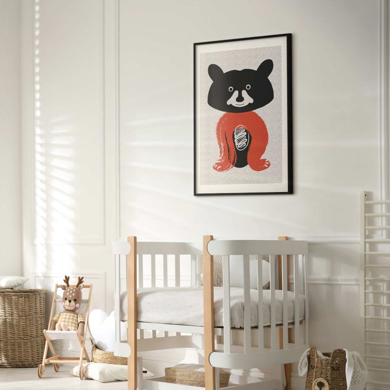 Plakat Artgeist Sympatyczny szop 29,7x42 cm z ramą czarną 1 szt
