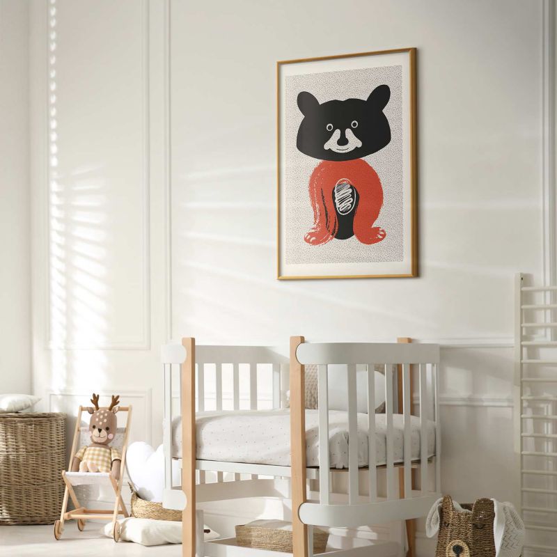 Plakat Artgeist Sympatyczny szop 60x90 cm z ramą złotą 1 szt