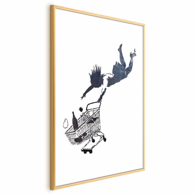 Plakat Artgeist Szał zakupów 29,7x42 cm z ramą złotą 1 szt