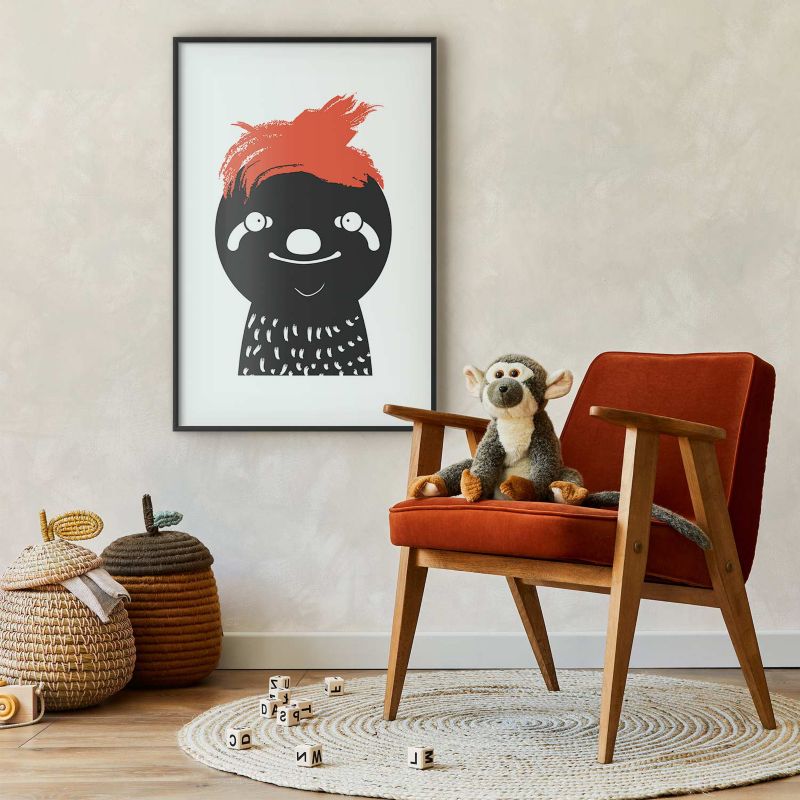 Plakat Artgeist Szalony leniwiec 21x30 cm z ramą czarną 1 szt