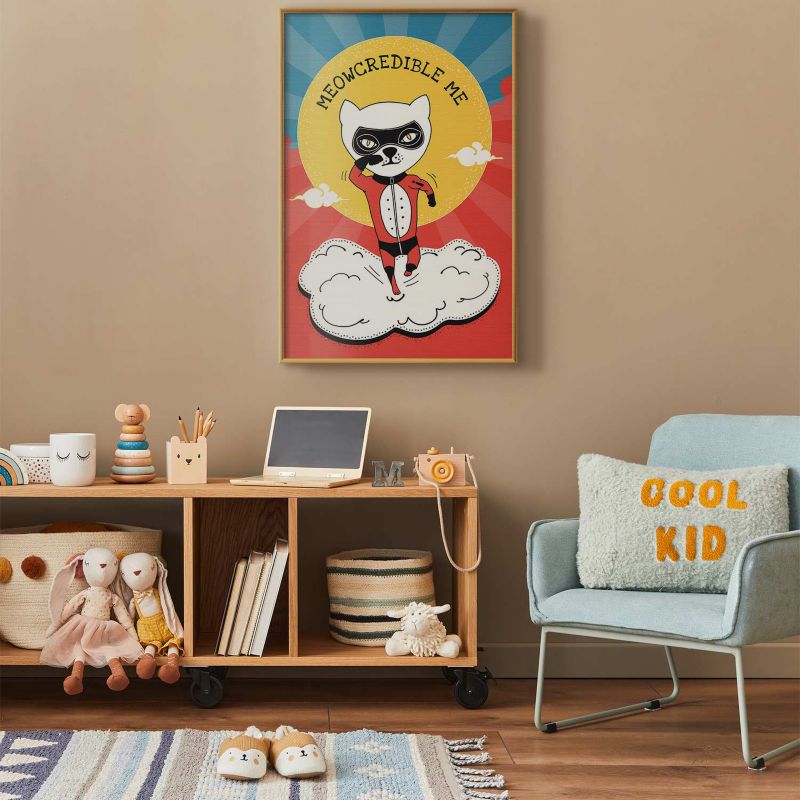 Plakat Artgeist Szanowny kot 21x30 cm z ramą złotą 1 szt
