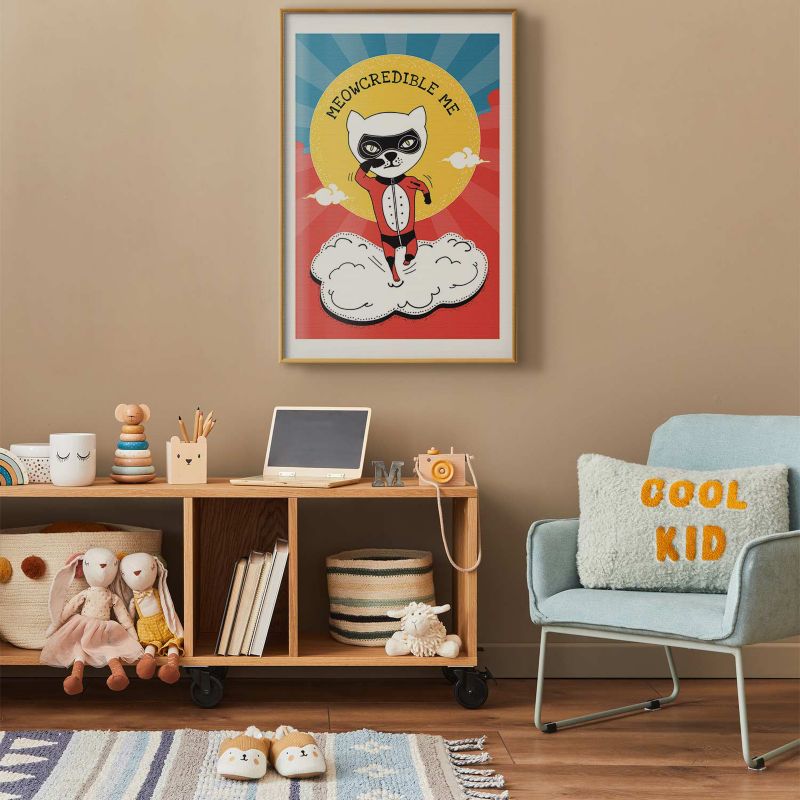 Plakat Artgeist Szanowny kot 21x30 cm z ramą złotą 1 szt