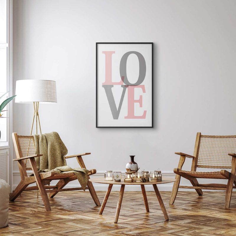 Plakat Artgeist Szara miłość 29,7x42 cm z ramą czarną 1 szt