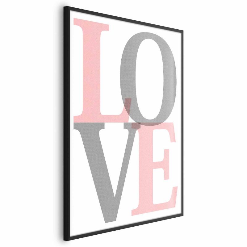 Plakat Artgeist Szara miłość 40x60 cm z ramą czarną 1 szt