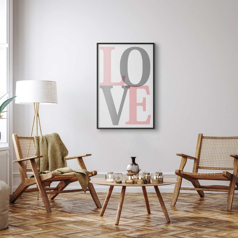 Plakat Artgeist Szara miłość 40x60 cm z ramą czarną 1 szt