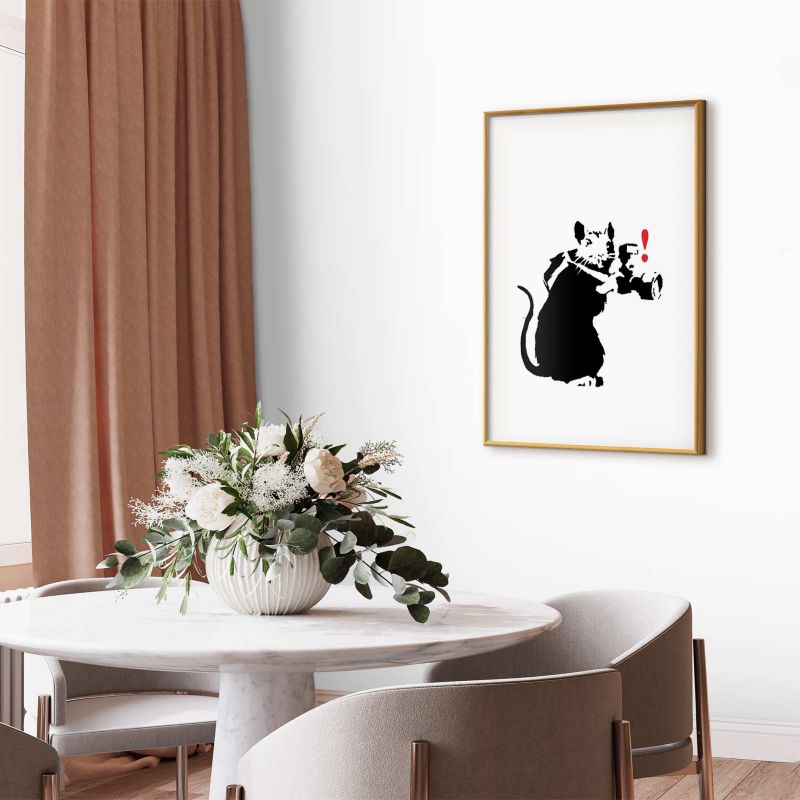 Plakat Artgeist Szczur fotograf 29,7x42 cm z ramą złotą 1 szt