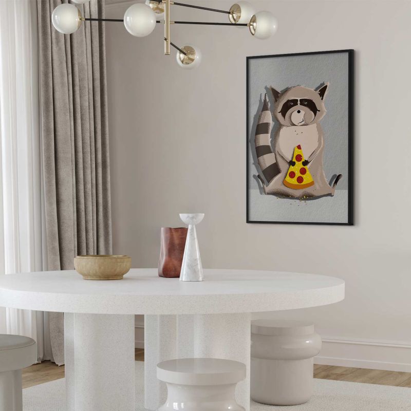Plakat Artgeist Szop łasuch 21x30 cm z ramą czarną 1 szt