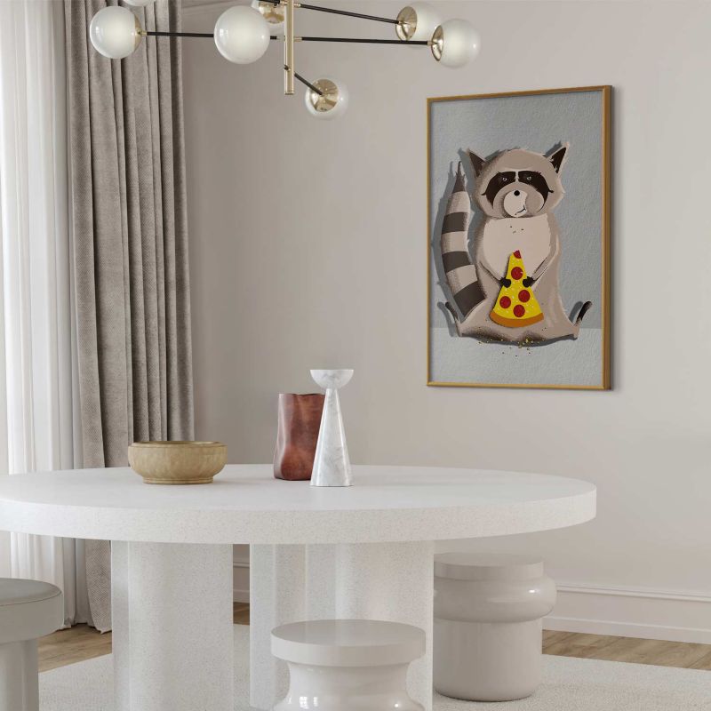Plakat Artgeist Szop łasuch 21x30 cm z ramą złotą 1 szt