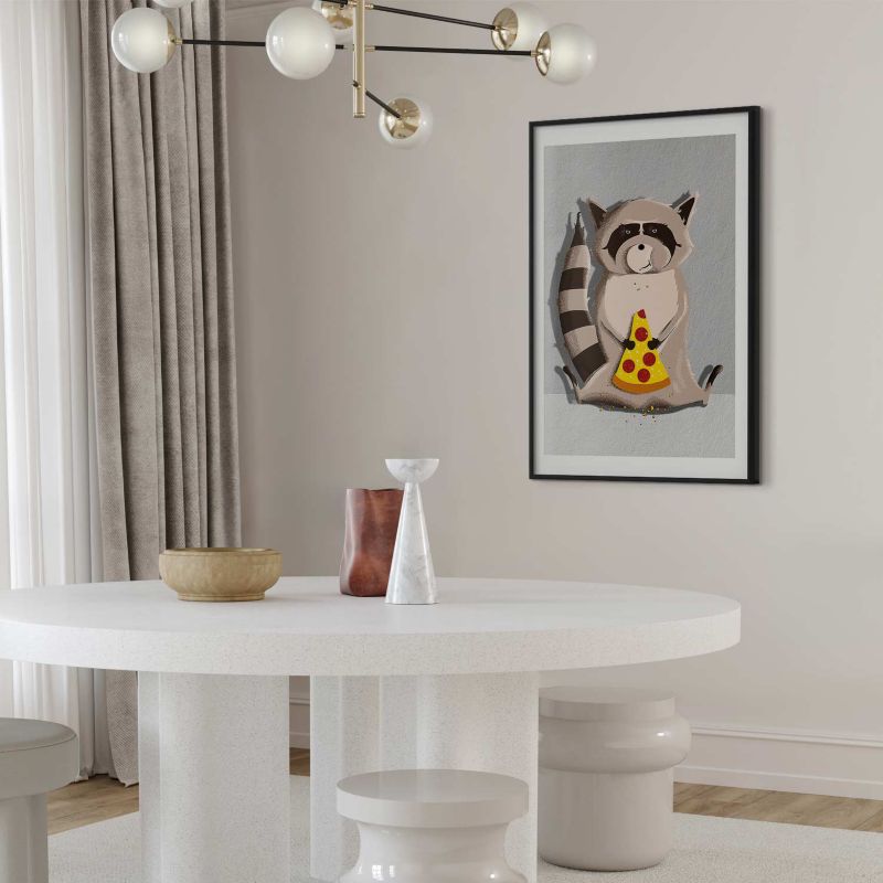 Plakat Artgeist Szop łasuch 40x60 cm z ramą czarną 1 szt