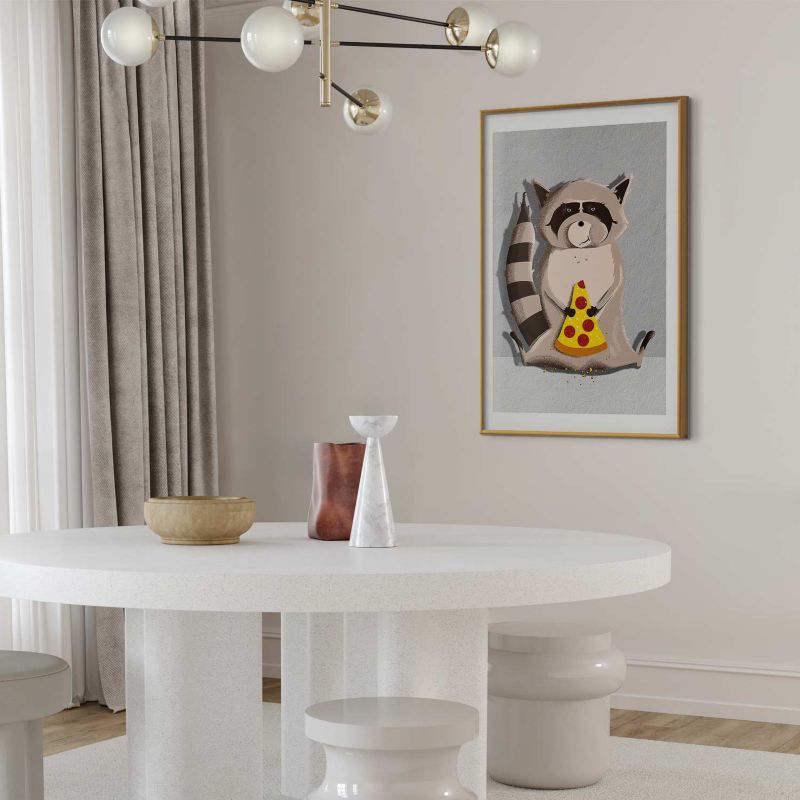 Plakat Artgeist Szop łasuch 60x90 cm z ramą złotą 1 szt