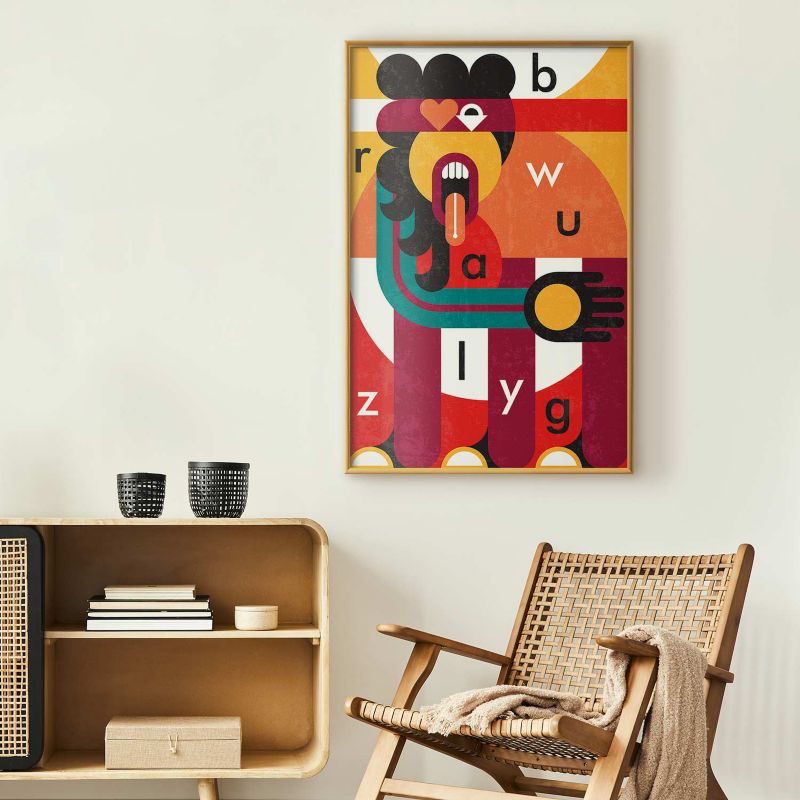 Plakat Artgeist Sztuka designu 21x30 cm z ramą złotą 1 szt
