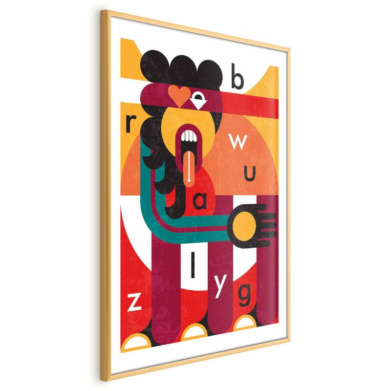 Plakat Artgeist Sztuka designu 40x60 cm z ramą złotą 1 szt