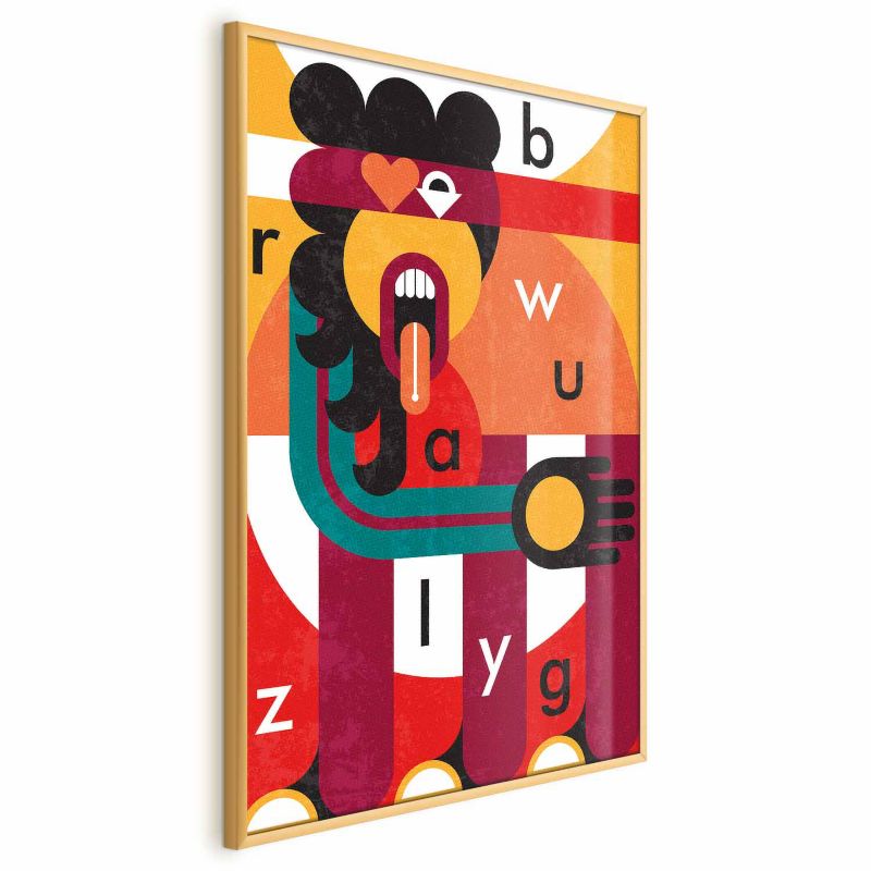 Plakat Artgeist Sztuka designu 40x60 cm z ramą złotą 1 szt