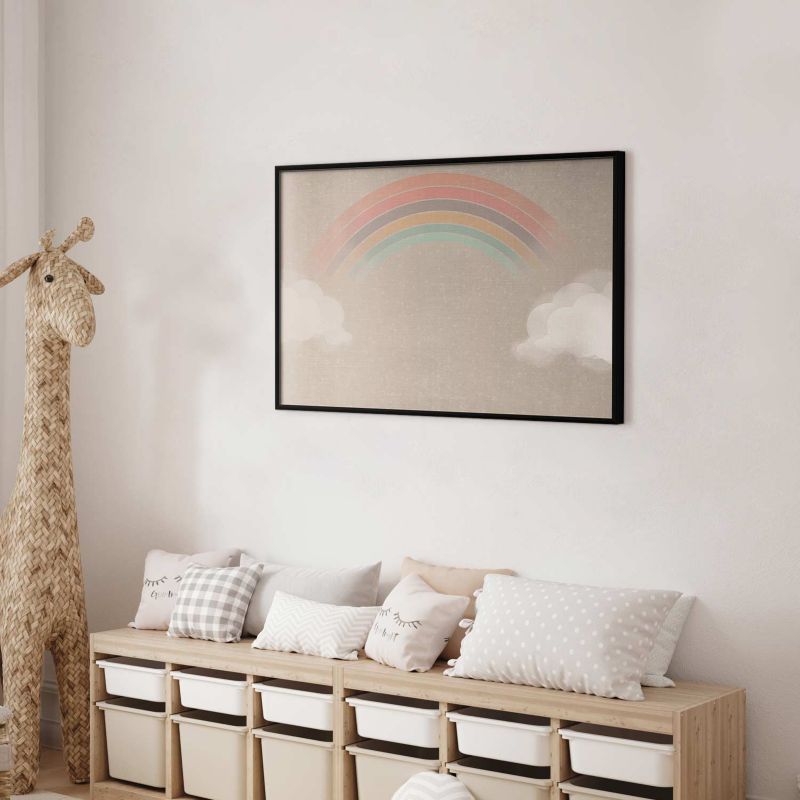 Plakat Artgeist Tęcza w deszczu 42x29,7 cm z ramą czarną 1 szt
