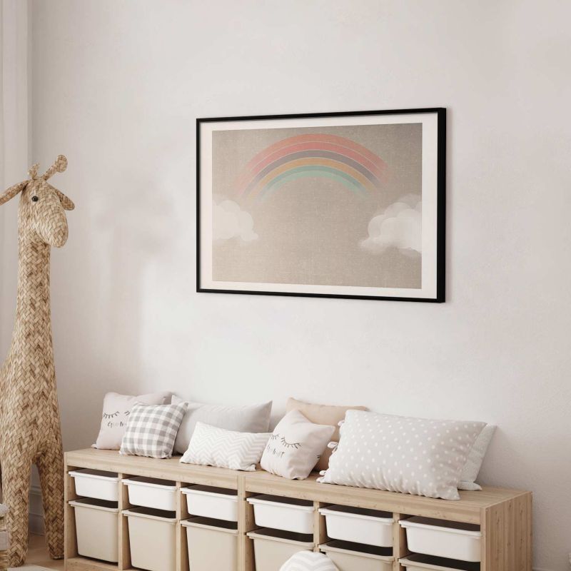 Plakat Artgeist Tęcza w deszczu 60x40 cm z ramą czarną 1 szt