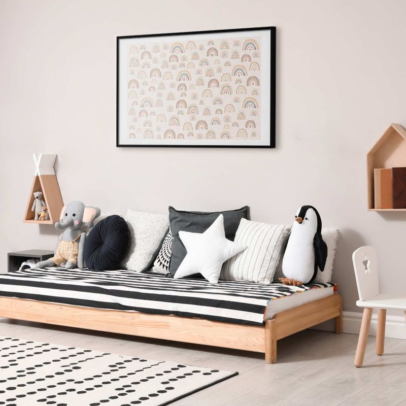 Plakat Artgeist Tęcze i serca 30x21 cm z ramą czarną 1 szt