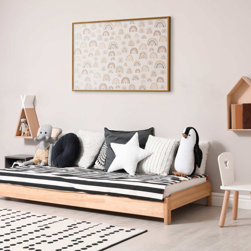 Plakat Artgeist Tęcze i serca 42x29,7 cm z ramą złotą 1 szt