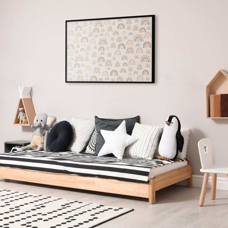 Plakat Artgeist Tęcze i serca 90x60 cm z ramą czarną 1 szt