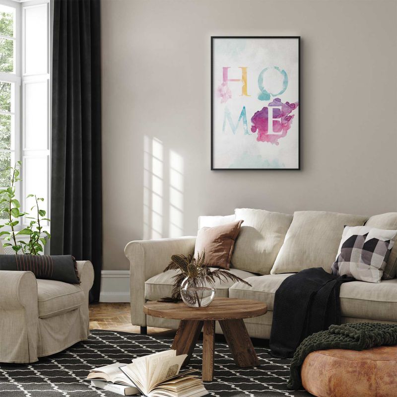 Plakat Artgeist Tęczowe home 29,7x42 cm z ramą czarną 1 szt