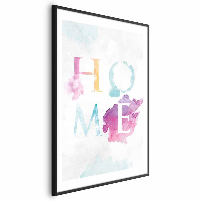 Plakat Artgeist Tęczowe home 40x60 cm z ramą czarną 1 szt