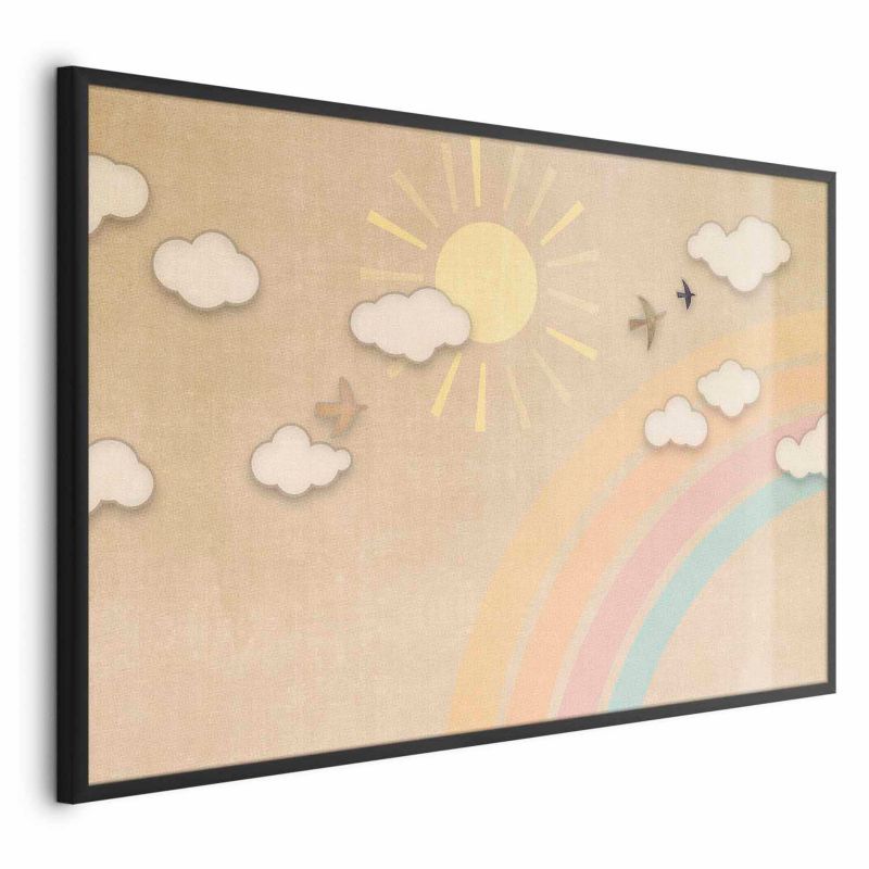 Plakat Artgeist Tęczowy dzień 60x40 cm z ramą czarną 1 szt