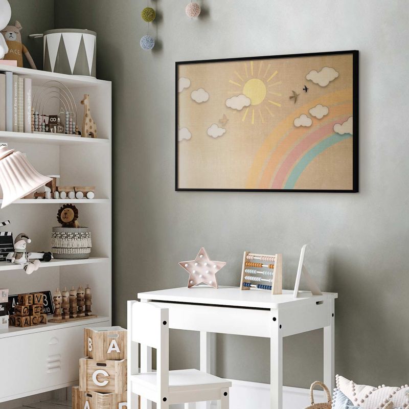Plakat Artgeist Tęczowy dzień 60x40 cm z ramą czarną 1 szt